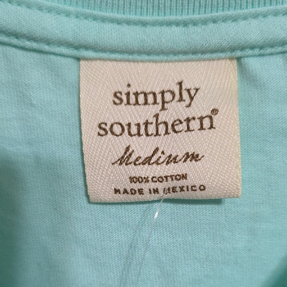 Simply Southern Mint Green Dalmatian Dog Design "Different is Beautiful" Shirt M - Picture 2 of 10